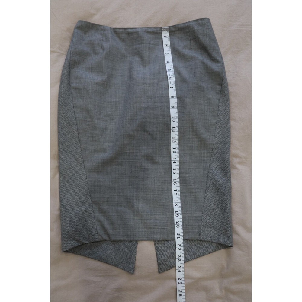 Escada Womens Size EU 34 XS Gray Skirt Pencil Slit Tweed Wool Skirt Academia - Picture 7 of 7